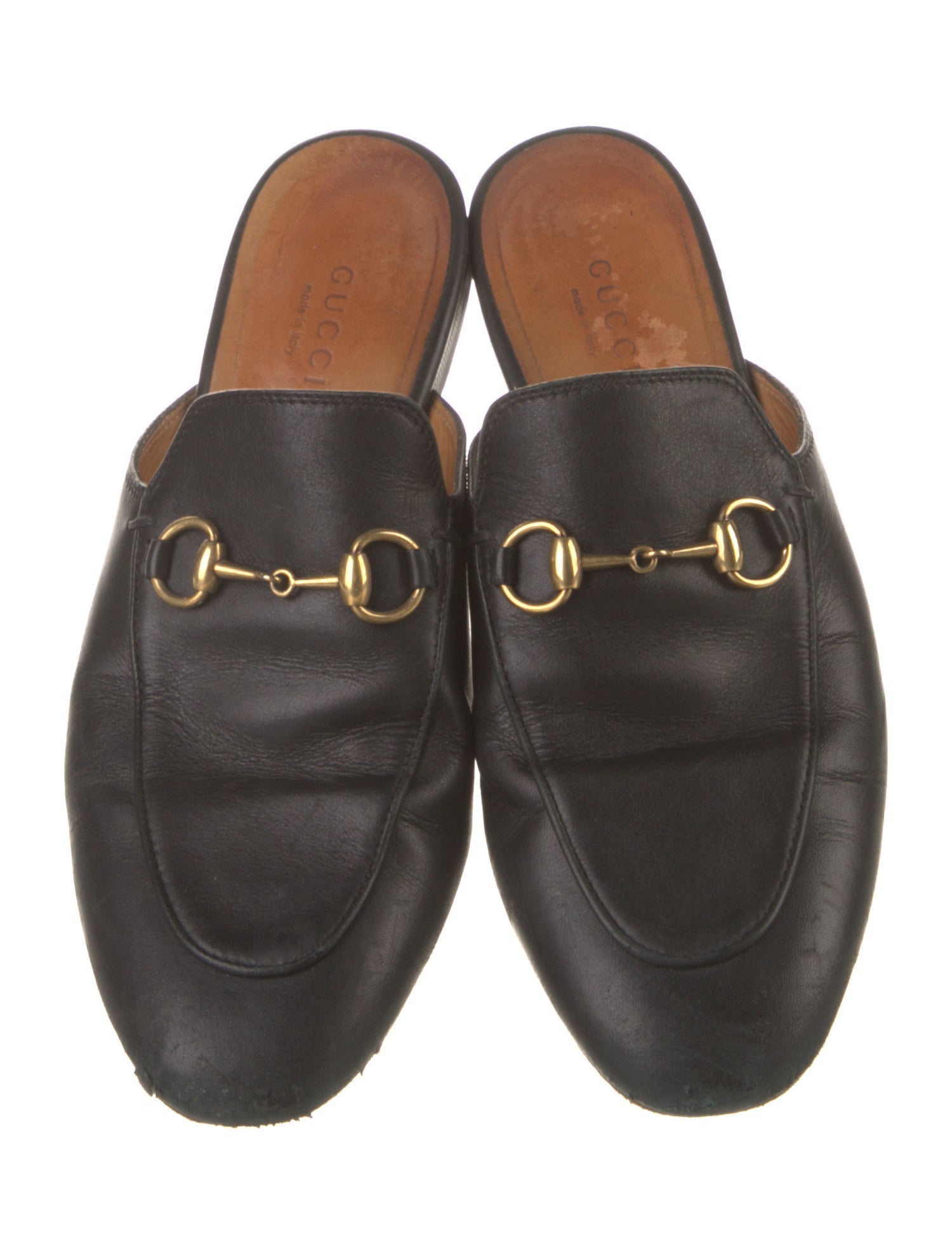 Gucci Horsebit Accent Leather Mules